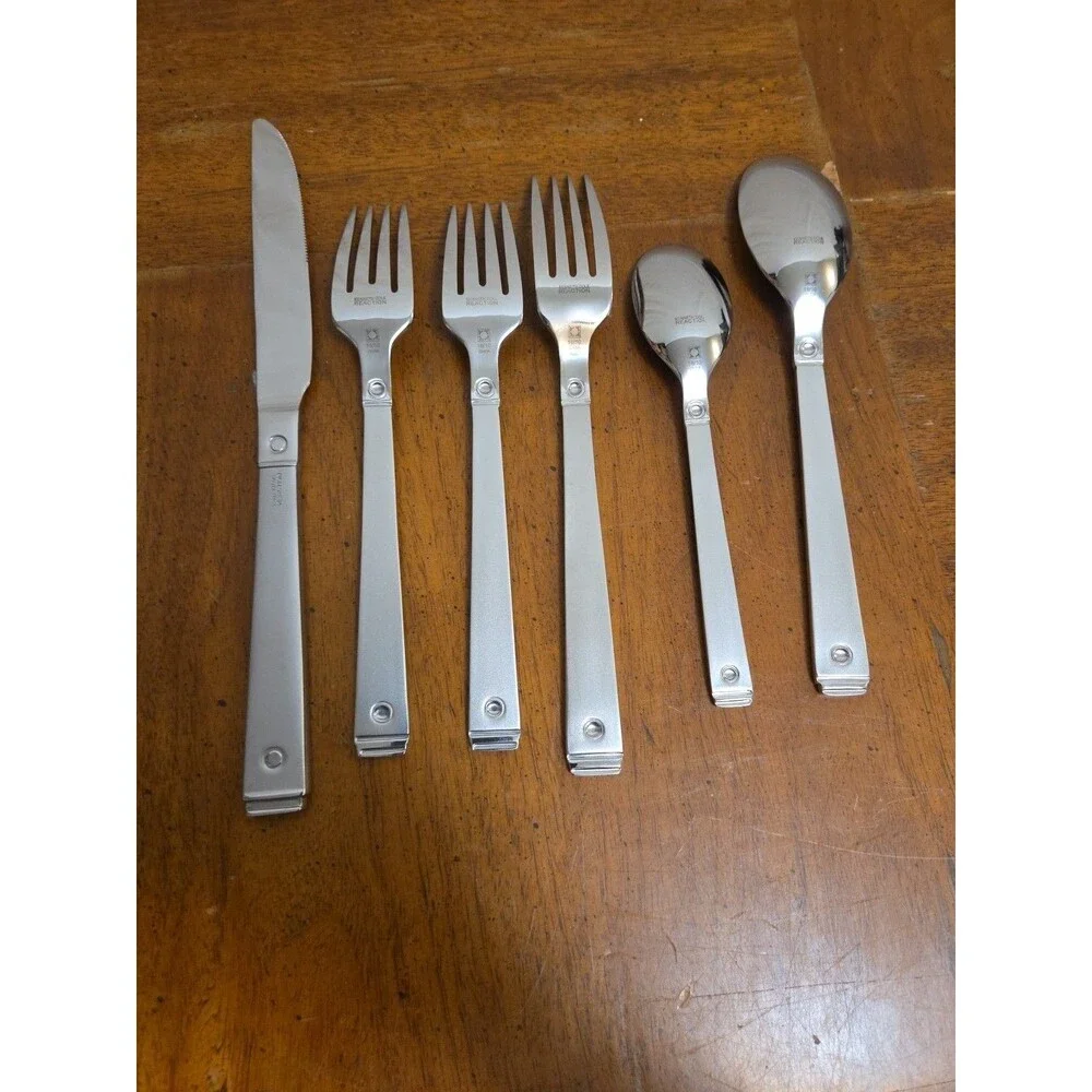 Kenneth Cole Reaction Stainless Steel FULLY LINED Flatware Silverware